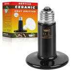 LUCKY HERP Ceramic Heat Emitter, Reptile Heat Lamp Bulbs 150W, Ceramic Heat Lamp for Reptiles, E27 Vivarium Heat Light for Tortoise, Puppy, Chick, Turtle, Dog, Cat, Bearded Dragon