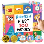 Ditty Bird Talking Books 100 Words | Fun Vocabulary & Speech Learning for Babies | Board Books for Toddlers 1-3 | Children's Interactive Toddler Books with Great Pictures | Sturdy Baby Sound Books