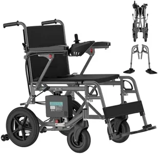 ROPLASO Electric Wheelchair for Adults Lightweight Foldable Electric Wheelchair for Seniors Power Motorized Wheelchair (Darkgrey)