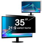 (2 Pack) ZOEGAA Computer Privacy Screen 35 Inch 21:9 Developed & Produced by ZOEGAA Factory, Removable&Anti Blue Light 35 inch privacy screen for monitor