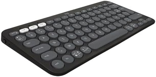 Logitech Pebble Keys 2 K380s clavier sans fil Bluetooth multidispositif, raccourcis personnalisables, fin et portable, Easy-Switch pour Windows, macOS, iPadOS, Android, ChromeOS, FR AZERTY, Graphite