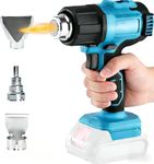 Cordless Heat Gun Compatible with Makita 18V Battery, Fast Heating Hot Air Gun Max 550°C with Overload Protection & 4 Nozzles (Battery Not Included)