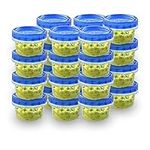 Ziploc Twist N Loc Food Storage Meal Prep Containers Reusable for Kitchen Organization, Dishwasher Safe, Mini Round, 24 Count