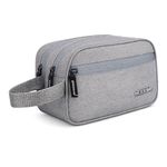 Wooum Travel Toiletry Pouch for Men 1 Year Warranty Shaving Kit Bag Travel Pouch Organizer Medicine Bag Toilet Kit for Travel Small Travel Pouch Bag for Men & Women (Grey)