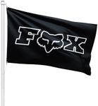 FOX Motorcycle Racing 3x5ft Car Flag Banner - Snap-On Flag Tools - 100% Polyester - Large Decor Emblem - Outdoor/Indoor Banner with Brass Grommets