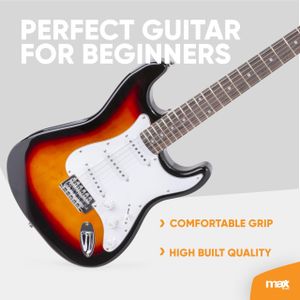 Max GIGKIT Sunburst Electric Guitar Starter Kit – Complete Set