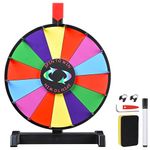 WinSpin 12" Color Prize Wheel Tabletop 14 Slots Heavy Duty Editable Spinning Wheel for Fortune Spinning Game Carnival & Tradeshow, Classic Series