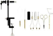 Fly Tying Kit & Rotary Fly Tying Vise for Beginners - 360° Fly Tying Vise Kit for Fishing | Complete Fly Fishing Tools Kit | Easy to Adjust Fly Tying Tools Kit for Fishing | Fly Fishing Accessories