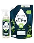 Puracy Laundry Stain Remover Refill - Powerful Plant-Based Stain Treater for Removal of Fresh & Set-In Stains - Carpet Stain Remover, Baby Stain Remover, Stain Remover Laundry, 16oz Spray+48oz Refill