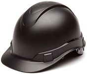 Pyramex Ridgeline Cap Style Hard Hat 4 Point Ratchet Matte Black Graphite Pattern