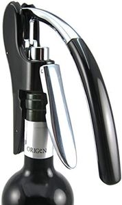 Best Utensils Professional Zinc Alloy Power Wine Opener Octopus Premium Vertical Lever Corkscrew with Built-in Foil Cutter Waiter Bottle Openers Kit (Black)