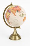 GLOBE DADDY 8 Inch Antique World Globe with Metal Stand – Educational Desk Globe for Kids & Home Décor