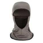 Allextreme Full Face Mask Anti Pollution Sun Protection Warmer Riding Balaclava with Air Filter Mesh & Visor for Biking Cycling (Grey)