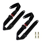 Nuscen Universal Seat Belt -Seatbelts Replacement -2 Point Lap Belt Seat Belt-Adjustable Seat Safety Belt,for Cars Seat Belt with Car Strap Buckle -Seat Safety Belt Accessories(2Pcs,Range：18''-35'')