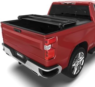 oEdRo Tri-Fold Truck Bed Soft Tonneau Cover Compatible with 2019-2025 Chevy Silverado/GMC Sierra 1500 New Body Style, Fleetside 5.8 Feet Bed w/o Multi-Flex Tailgate