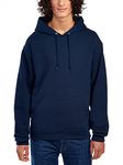 Jerzees Men's Adult Pullover Hooded Sweatshirt, Navy, Large