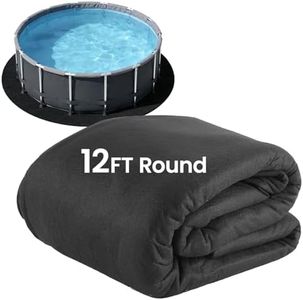 Poolvio 12-Foot Round Above Ground Pool Liner Pad, Geotextile Under Padding, Extends Liner Life, Puncture & Weed Barrier, Eco-Friendly Fabric