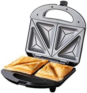 Daewoo Compact Sandwich Maker 750W, Non-Stick Toastie Maker with Dual Indicator Lights & Latch Lock, Easy Clean Sealed Sandwich Press – Ideal for Quick Snacks at Home
