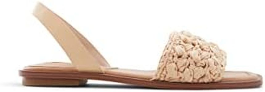 ALDO Women's Solena Flat Sandal, Natural, 7.5