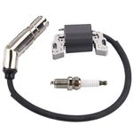 HIPA 595304 Magneto Armature for BS 799650 592841 795315 Ignition Coil Intek OHV Engine Poulan Craftsman MTD Troy-Bilt Lawn Mower Engines with Spark Plug