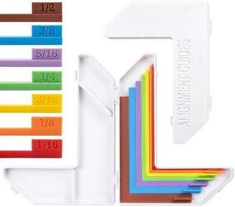 Paper Crafting Alignment Guides, 7-Piece Color-Coded Layering and Matting Spacers with Storage Case, 1/16 to 1/2 Inch Sizes for Card Making, Scrapbooking and Paper Crafts