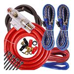 Complete 4 Channels 2000W Gravity 4 Gauge Amplifier Installation Wiring Kit Amp Pk1 4 Ga Red - for Installer and DIY Hobbyist - Perfect for Car/Truck/Motorcycle/Rv/ATV