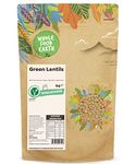 Wholefood Earth Green Lentils 1 kg | GMO Free | Natural | High Fibre | High Protein