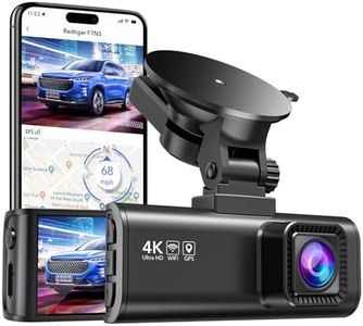 REDTIGER 4K UHD Dash Cam for Cars with Wi-Fi GPS, 3.18" LCD Screen, 2160P Dash Camera for Cars with Night Vision, WDR, 170°Wide Angle, G-Sensor, Parking Monitor, Looping Recording(F7NS)