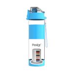 Pexlar Multi Stage Alkaline Water Filter Bottle | Alkaline Water Generator | Blue | 650 ml | BPA Free | Upto 8 to 8.5 pH Alkaline Bottle