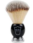 Parker Deluxe Synthetic Silvertip Shaving Brush w/Black & Chrome Handle