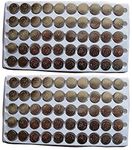 New 100 X AG13 LR44 357 SR44SW A76 Button Cell Battery in Tray FBA…