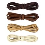 Whaline 2mm x 2m Leather Cord Suede String for Bracelet Necklace Beading Jewelry DIY Handmade Crafts, 4 Pieces, 4 Colors