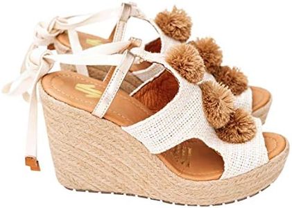 SILVIA COBOS Carioca Platform Espadrille Wedge Sandals for Women Sandalias Altas Zapatos de Plataforma de Mujer Beige 5