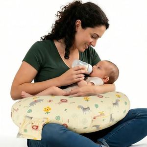 x-vesolje Plus Size Nursing Pillow Wider Support, Breastfeeding Pillow with Adjustable Strap Fit All Body Type, Ergonomic Breast Feeding Pillow, Baby Feeding Pillow for Mom (Animal Yellow)
