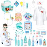 deAO Kids Doctors Set, Dentist Kit for Kids Role Play Toys for 3+ Year Old Girls, Educational Toys for 3 Year Old Children's Doctor Medical Carry Case