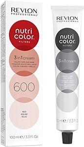 REVLON PROFESSIONAL Nutri Color Filters, Mascarilla de coloración temporal para el pelo, Revive el color del cabello, tono 600 Red, Estándar Vanilla, 100 ml