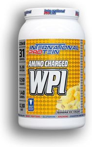 International Protein Amino Charged Banana Ice Cream Flavour Whey Protein Isolate Powder 1.25 kg