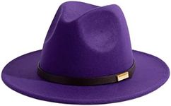 Gossifan Fedora Hats for Men Wide B