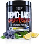 Nutrex Research Hemo-Rage Extreme High Stim Pre Workout Powder | Insane Lasting Energy, Focus, Endurance & Pump Booster Preworkout Supplement | Blueberry Lemonade 30 Servings