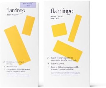 Flamingo Wax Kit- Body & Bikini- 52 Wax Strips, 14 Post-Wax Cloths