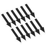 PATIKIL Directional Arrow Sticker, 24 Pack PVC Removable Self Adhesive Waterproof Floor Decal Wall Marking Sign for Road, Instructions, Black