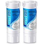 ICEPURE XWF NSF 42 Certified Water Filter Compatible with GE XWF WR17X30702, GE French Doors and Side-by-Side Refrigerators GDE25, GFE26, GNE25, GNE27, GYE18, GBE21, GDE21, GNE21, GFE24 Genuine, 2PACK