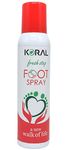 Koral Pharma Foot Spray Pack of 2-260ml, Heel Care Softness Foot Spray for Men, Women |Prevent Fungal Infection and Foot Odor Control Repairs Crack Heels|Feet Spray for Foot Care and Dry Skin.