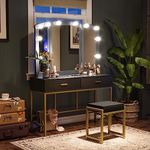 Semiocthome Black Vanity Desk with 