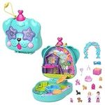 Polly Pocket Compact Playset, Doggy Birthday Bash with 2 Micro Dolls & Accessories, Travel Toys with Surprise Reveals