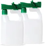 Humboldts Secret 2-Pack 100:1 Garden Hose End Sprayer | Multipurpose Reusable Bottles for Concentrated Lawn Fertilizer | Use for Lawn Care, Car Wash, Garden Sprayer, Lawn Sprayer, etc. | (32oz)