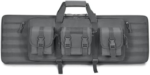 PERFBAGS Soft Rifle Case 42 inch, Tactical Long Double Rifle Backpack Gun Bag for Hunting Shooting Range, Transportation with Lockable Zipper and Molle System