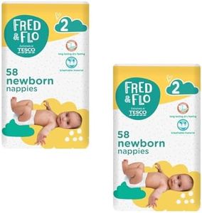 2X Fred & Flo Size 2 Nappies Newborn 58 Pack