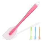 Silicone Spatula, Heat Resistant Large Rubber Spatulas Non-Stick Baking Spatula Food Grade Silicone Kitchen Utensils for Cooking, Baking and Mixing (Pink)