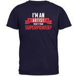 Old Glory I'm an Artist What's Your Superpower Navy Adult T-Shirt - Small